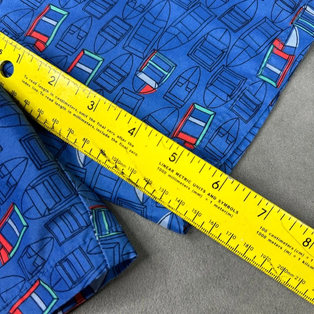 Goodfellow Swim Trunks Men M Blue Sailboat Print Elastic Waist Excellent